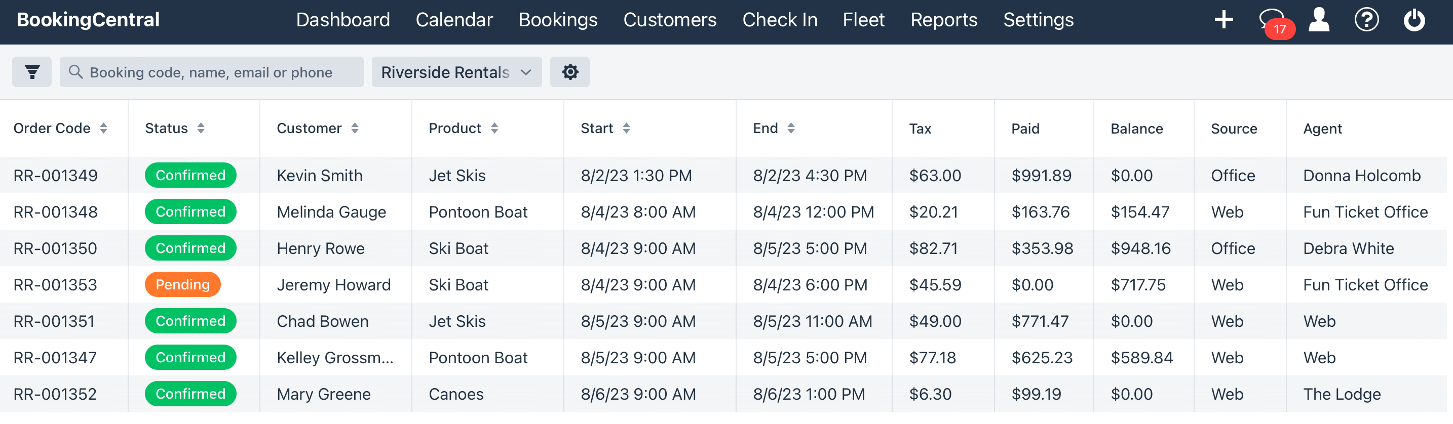 Bookings Tab with Source Agent.png